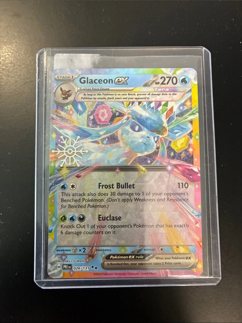 Glaceon EX Pokemon trading card